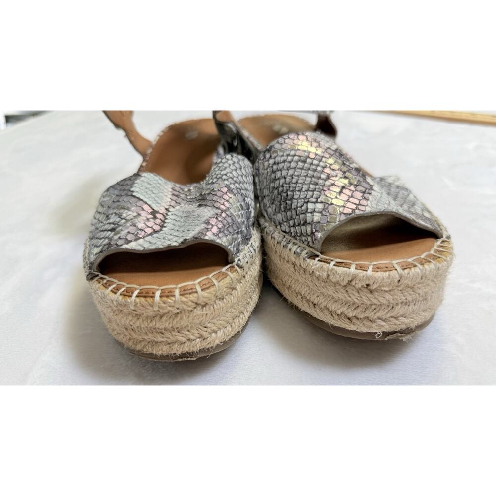 Franco Sarto "Oak" Women’s Sz 7.5 Ocean Wave Espadrille Platform Sandal - Picture 9 of 9